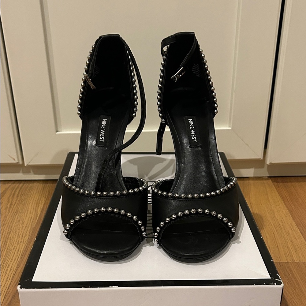 Nine West Black Studded Heels